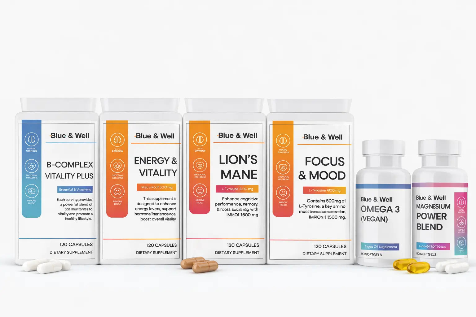 Cognitive Energy & Mood Mastery Stack Blue & Well