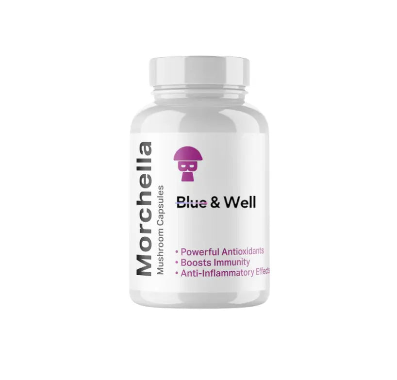 Morchella Mushroom Capsules - Blue & Well