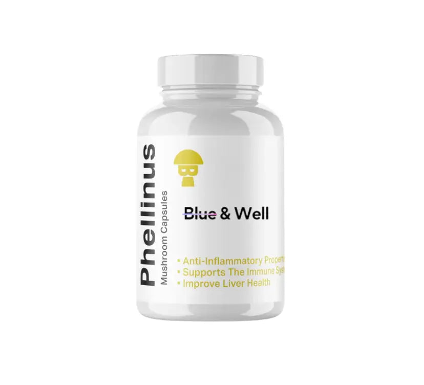 Phellinus Mushroom Capsules - Blue & Well