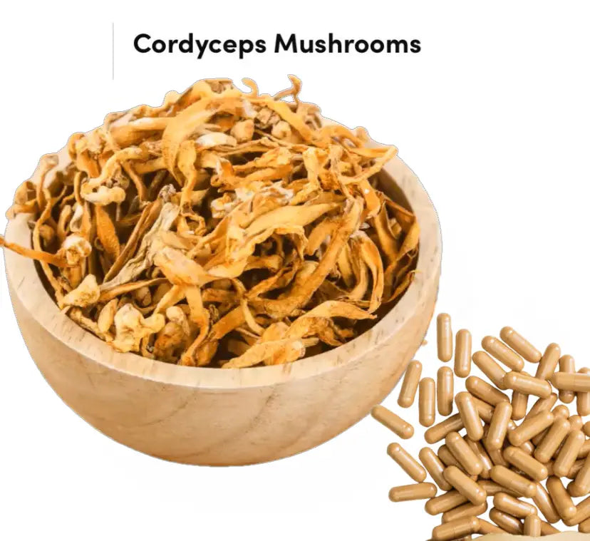 Cordyceps Mushroom Capsules - Blue & Well